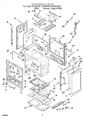 CHASSIS Diagram and Parts List for SF362BEGQ1  Whirlpool Range