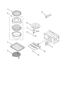 Internal Microwave Diagram and Parts List for KEMS308SSS03  KitchenAid Microwave Oven Combo