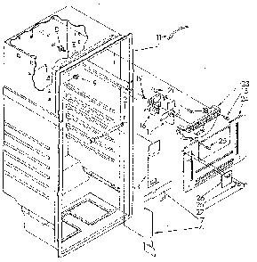 Liner Diagram and Parts List for ET18NKKWF01  Whirlpool Refrigerator
