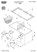 SECTION Diagram and Parts List for RH1599REW00  Roper Freezer
