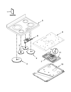Cooktop Parts Diagram and Parts List for WGI925C0BS02  Whirlpool Range