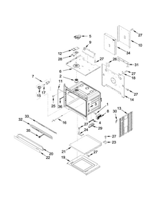 Oven Parts Diagram and Parts List for IBD350DS02  Whirlpool Wall Oven