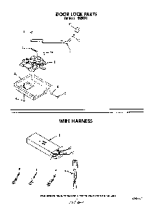 Door Lock Diagram and Parts List for N9257*1  Roper Range