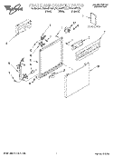 FRAME AND CONSOLE, LITERATURE Diagram and Parts List for DU920PFGQ3  Whirlpool Dishwasher