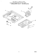 BASE PLATE Diagram and Parts List for MT1130SGB0  Whirlpool Microwave