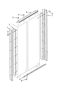 Cabinet Trim Diagram and Parts List for KSSS36QJS00  KitchenAid Refrigerator