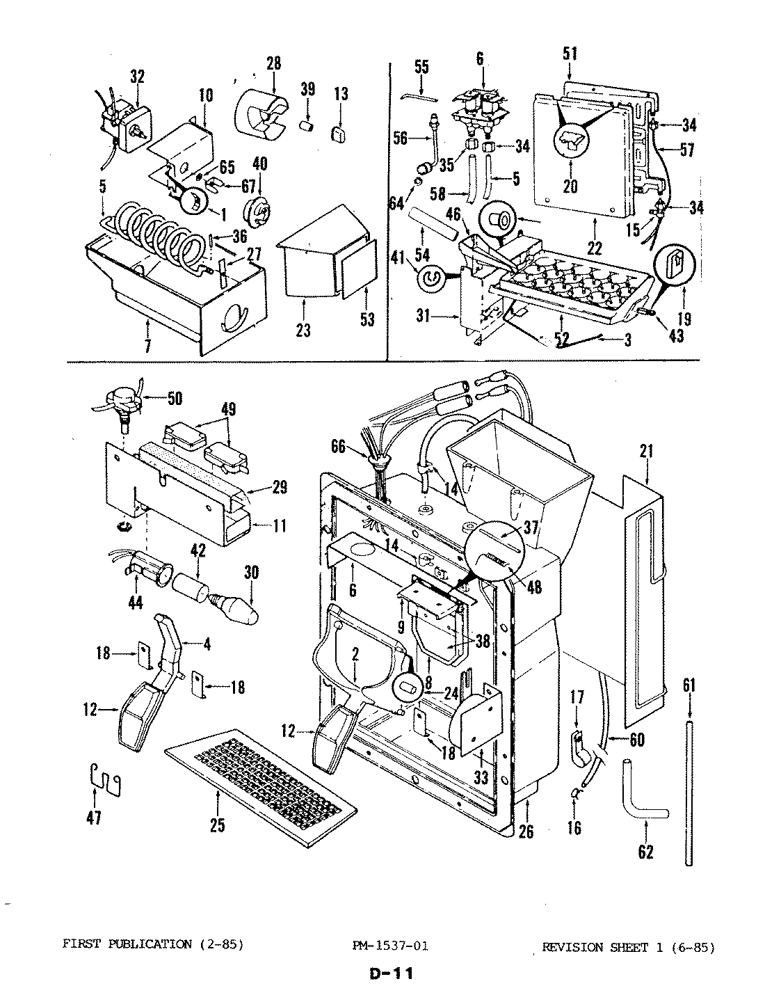 06 - WATER & ICE DISPENSER Diagram and Parts List for RB22CN-3AI  Whirlpool Refrigerator