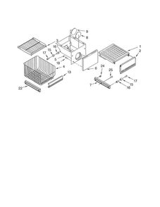 Freezer Shelf Parts Diagram and Parts List for KCCS36FJT00  KitchenAid Refrigerator