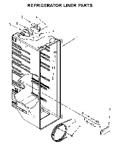 Refrigerator liner parts Diagram and Parts List for 10651112711  Kenmore Refrigerator