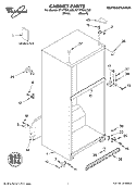 CABINET PARTS Diagram and Parts List for ET1FTEXLQ02  Whirlpool Refrigerator