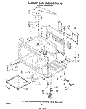 CABINET AND STIRRER Diagram and Parts List for MW8580XL9  Whirlpool Microwave