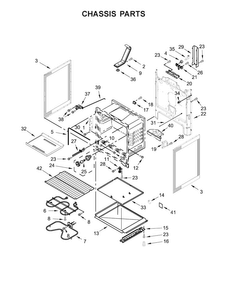 Chassis Parts Diagram and Parts List for WFE515S0ED0  Whirlpool Range