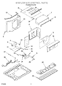 AIR FLOW AND CONTROL Diagram and Parts List for RA121K0  Whirlpool Air Conditioner