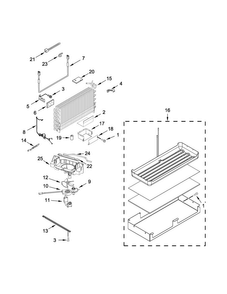 Lower Unit And Tube Parts Diagram and Parts List for KBBR306EPA00  KitchenAid Refrigerator