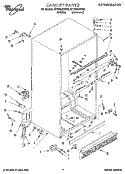 CABINET Diagram and Parts List for ET18GKXBN00  Whirlpool Refrigerator