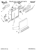 FRAME AND CONSOLE Diagram and Parts List for DU920QWDB0  Whirlpool Dishwasher
