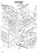 LINER Diagram and Parts List for 2ET22DKXJW00  Whirlpool Refrigerator