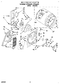 SECTION Diagram and Parts List for LET6638AW1  Whirlpool Dryer