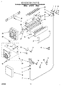 ICEMAKER Diagram and Parts List for ET25DMXDN00  Whirlpool Refrigerator