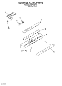 CONTROL PANEL Diagram and Parts List for KSSP42QKS00  KitchenAid Refrigerator