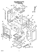CHASSIS PARTS Diagram and Parts List for FGS326RD0  Roper Range