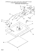 BURNER BOX, GAS VALVES, AND SWITCHES Diagram and Parts List for SC8640EDB6  Whirlpool Cooktop