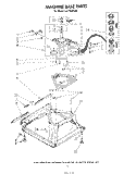 MACHINE BASE Diagram and Parts List for LA7780XSW0  Whirlpool Washer