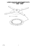 LOWER WASHARM AND STRAINER Diagram and Parts List for KUDA23HB0  KitchenAid Dishwasher