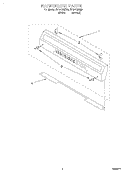 BACKGUARD Diagram and Parts List for SF3010EEW2  Whirlpool Range