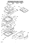 REFRIGERATOR SHELF PARTS Diagram and Parts List for KSRG22FKBL15  KitchenAid Refrigerator