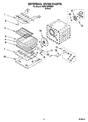 INTERNAL OVEN PARTS Diagram and Parts List for KEBC167MSS01  KitchenAid Wall Oven