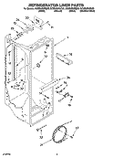 REFRIGERATOR LINER PARTS Diagram and Parts List for GC5SHEXNT00  Whirlpool Refrigerator