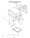 CABINET AND STIRRER Diagram and Parts List for MW3500XP2  Whirlpool Microwave