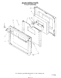 OVEN DOOR , LIT/OPTIONAL Diagram and Parts List for KGBS246SBL0  KitchenAid Wall Oven