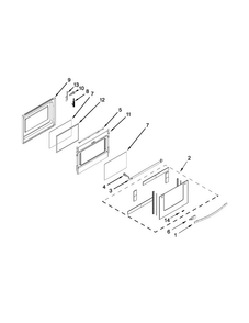 Lower Door Parts Diagram and Parts List for WGI925C0BS02  Whirlpool Range