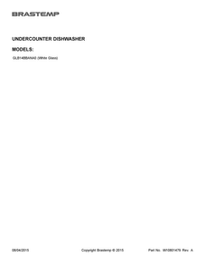 Cover Sheet Diagram and Parts List for GLB14BBANA0  Whirlpool Dishwasher