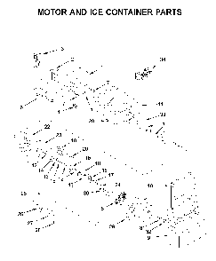 Motor and ice container parts Diagram and Parts List for WRS335SDHM03  Whirlpool Refrigerator