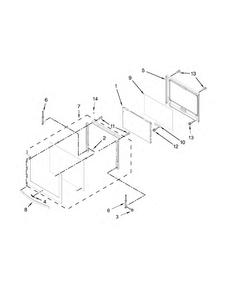 Oven Door Parts Diagram and Parts List for WOS51EC7AW02  Whirlpool Wall Oven