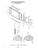 MICROWAVE DOOR Diagram and Parts List for KEMS376TBL1  KitchenAid Microwave Oven Combo