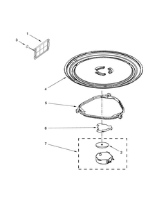 Turntable Parts Diagram and Parts List for IMH172DS1  Whirlpool Microwave
