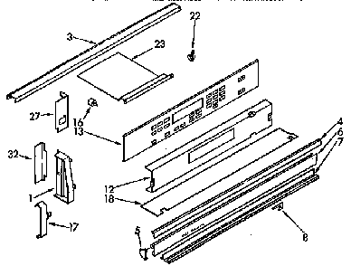 Control Panel Diagram and Parts List for KEDH207AL2  KitchenAid Range