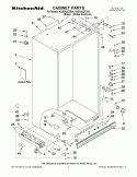 CABINET PARTS Diagram and Parts List for KSSO42QTX04  KitchenAid Refrigerator