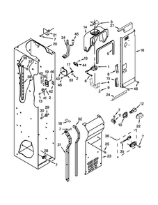 Freezer Liner And Air Flow Parts Diagram and Parts List for KSSC42QTS18  KitchenAid Refrigerator