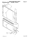 DOOR AND PANEL Diagram and Parts List for KUDJ23HY3  KitchenAid Dishwasher