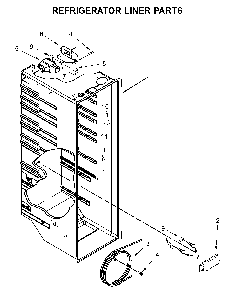 Refrigerator liner parts Diagram and Parts List for 10651115711  Kenmore Refrigerator