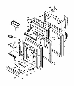 Part Location Diagram of 532572 Whirlpool Refrigerator door panel