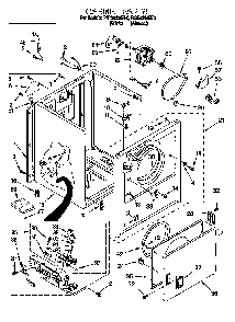 Cabinet Diagram and Parts List for RGX4624EN0  Roper Dryer