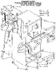 Cabinet Diagram and Parts List for ET18NKYXG00  Whirlpool Refrigerator