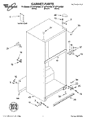 CABINET, LITERATURE Diagram and Parts List for ET1WTKXKQ00  Whirlpool Refrigerator