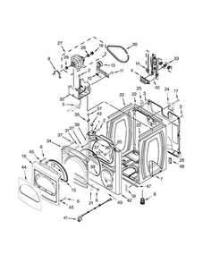 Cabinet Parts Diagram and Parts List for 11068103310  Kenmore Dryer